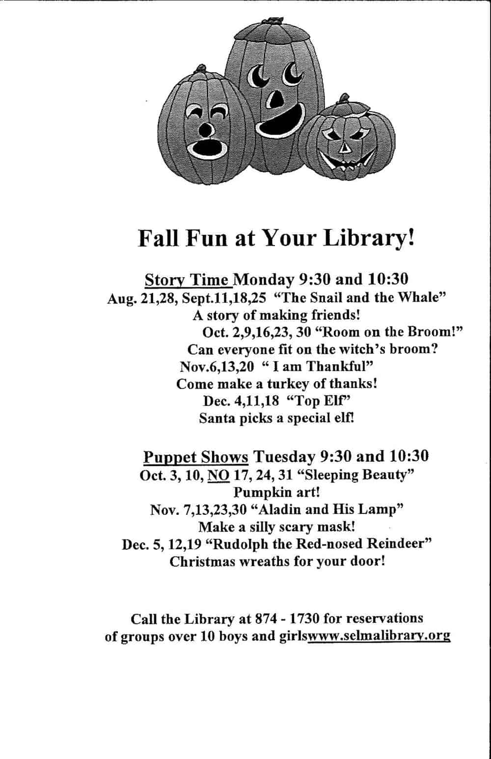 Fall Fun at your Library