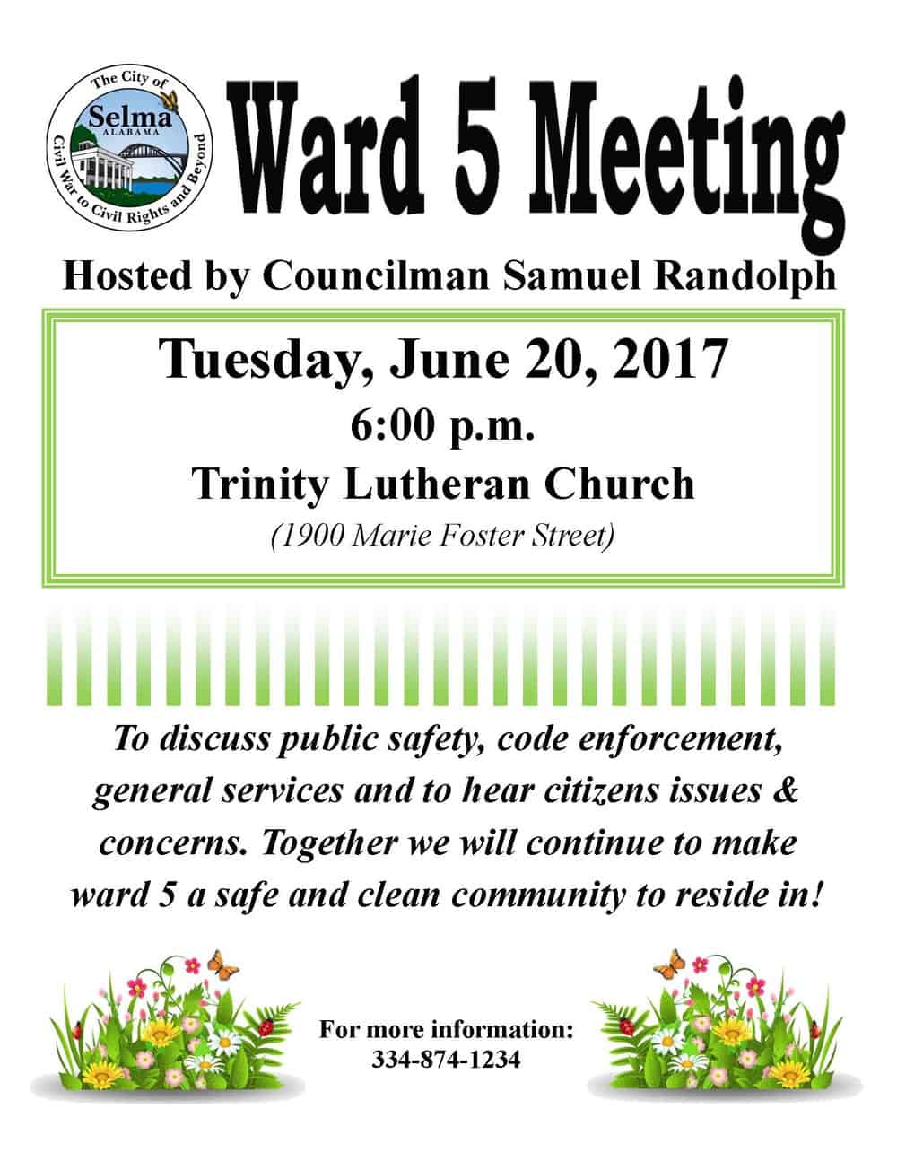 Randolph Ward 5 Meeting Flyer 6.20.17